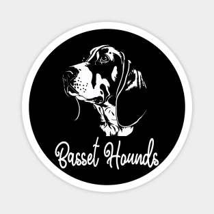 Droopy Delight Basset Chic Stylish Tee for Canine Admirers Magnet